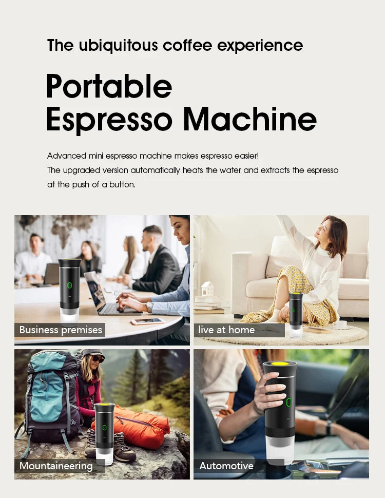 Portable Espresso Coffee Machine for Car & Home
