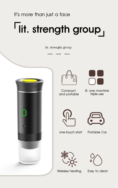 Portable Espresso Coffee Machine for Car & Home